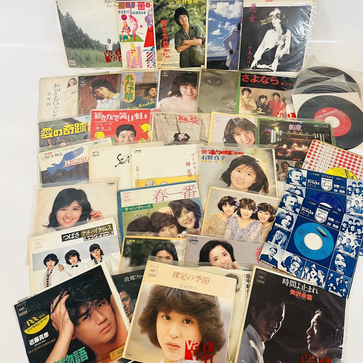 NA4167 SPレコード 邦楽 歌謡曲 フォーク ８０年代アイドル 昭和レトロ 38枚まとめ売り 検K _画像1