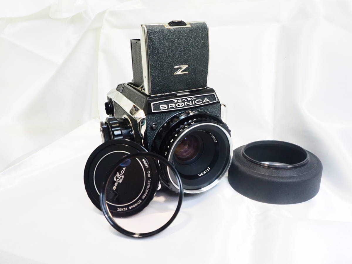 ゼンザブロニカ/ZENZA BRONICA ボディ：S2後期型 レンズ：Nikon/ニコン NIKKOR-P 1：2.8ｆ＝75ｍｍ グリップ付 フィルム 中判カメラ 70022 _画像2
