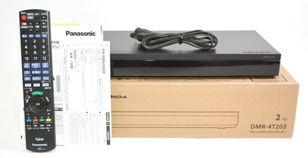 ★極美品！Panasonic パナソニック 4Kディーガ DMR-4T203 ブルーレイディスクレコーダー 2023年製！ 元箱、リモコン付！★_画像1