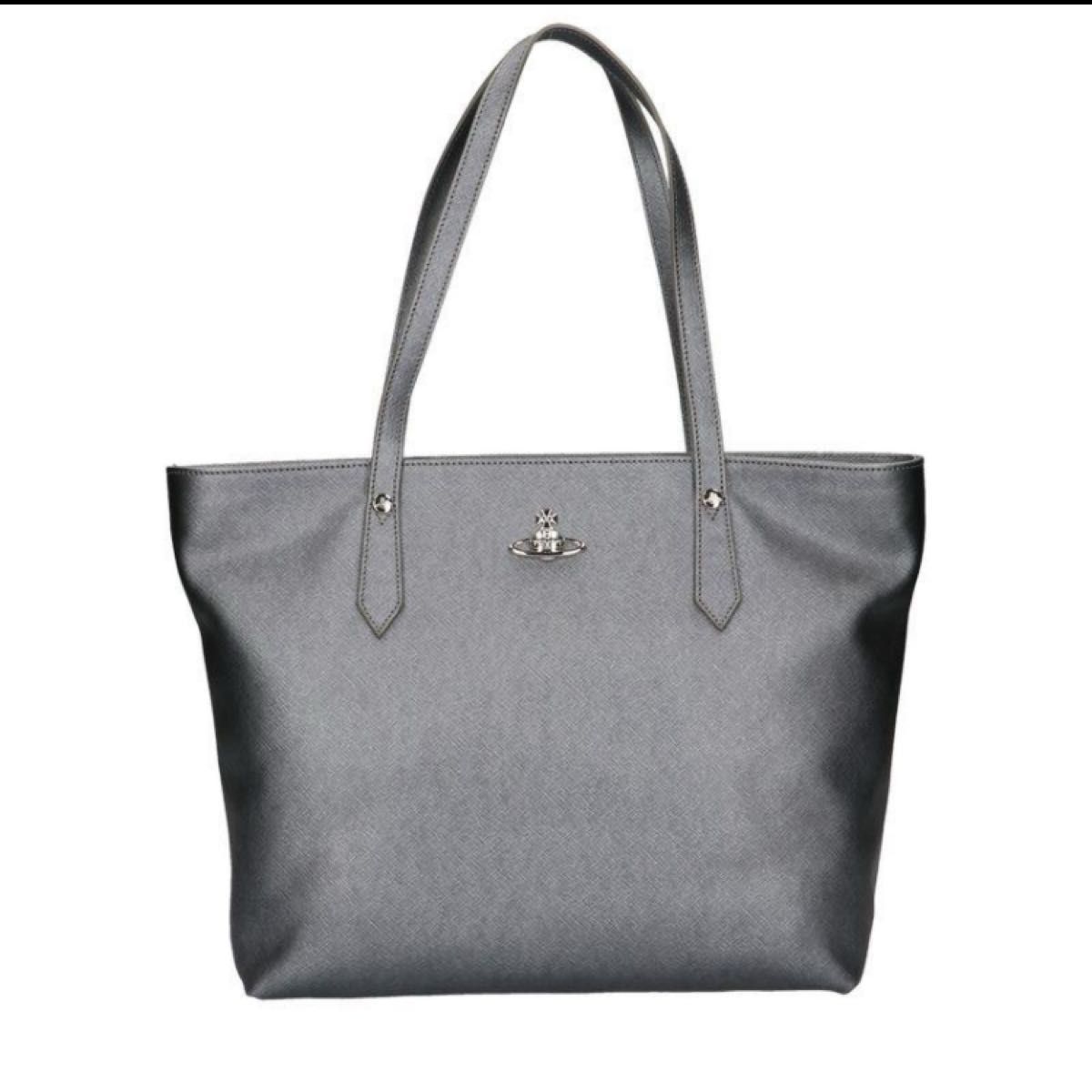 ヴィヴィアン ウエストウッド Vivienne Westwood トートバッグ SAFFIANO ANTHRACITE  