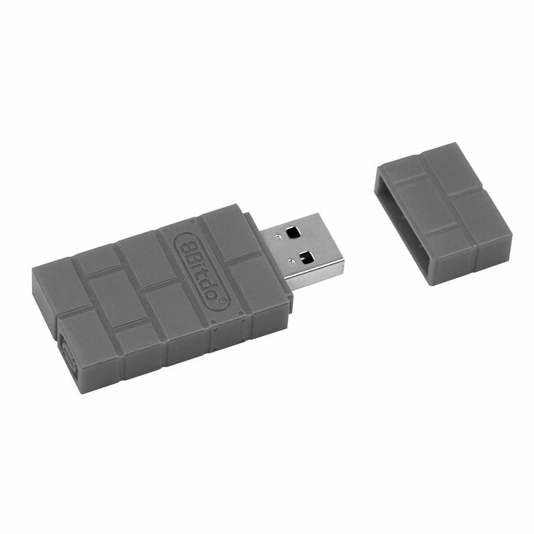 SR[8Bitdo] 超小型ワイヤレス USBアタブタ PS4や Xbox OneS PS3 のコントローラーをPS1や Switchなどに使用可能 アダプター(SR_3992-GY)_画像1