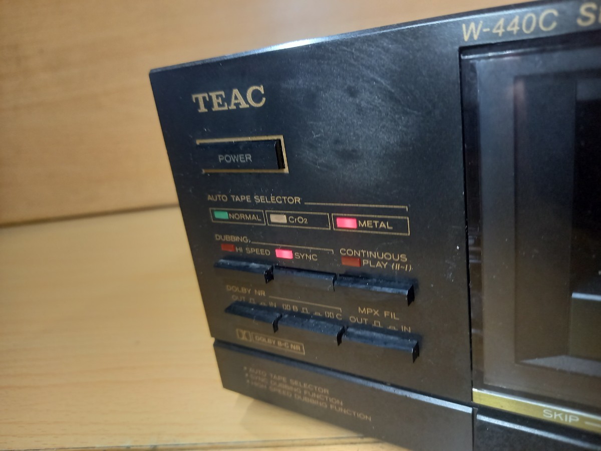 TEAC ティアック W-440C カセットデッキ ジャンク品の画像3