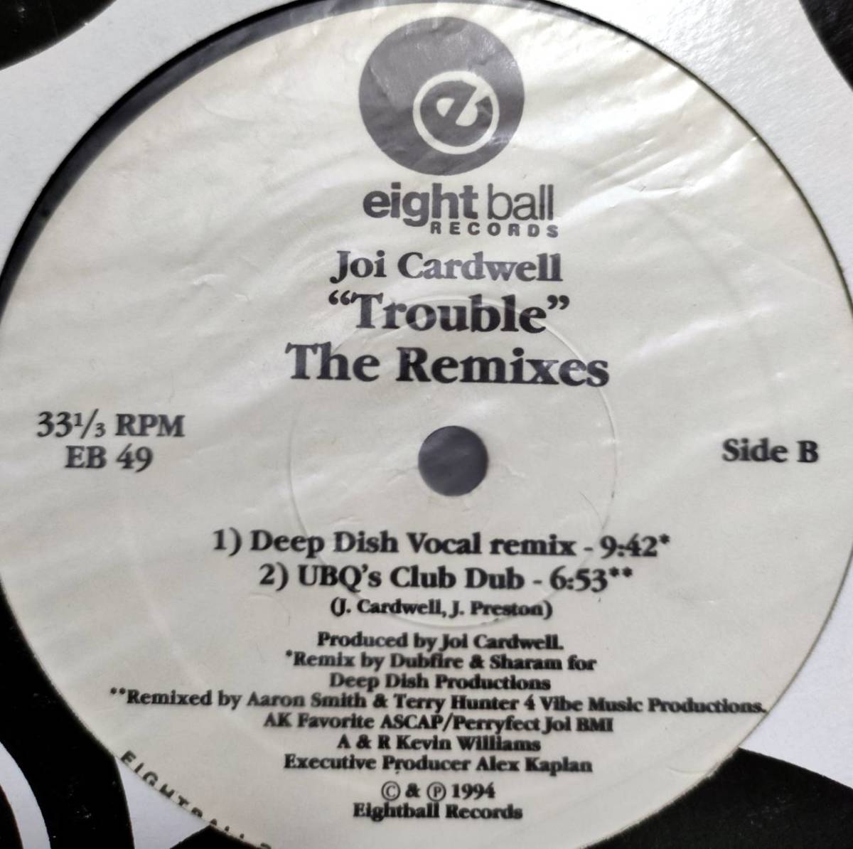 US ORIGINAL盤 ☆ JOI CARDWELL / TROUBLE THE REMIXES ★ _画像3