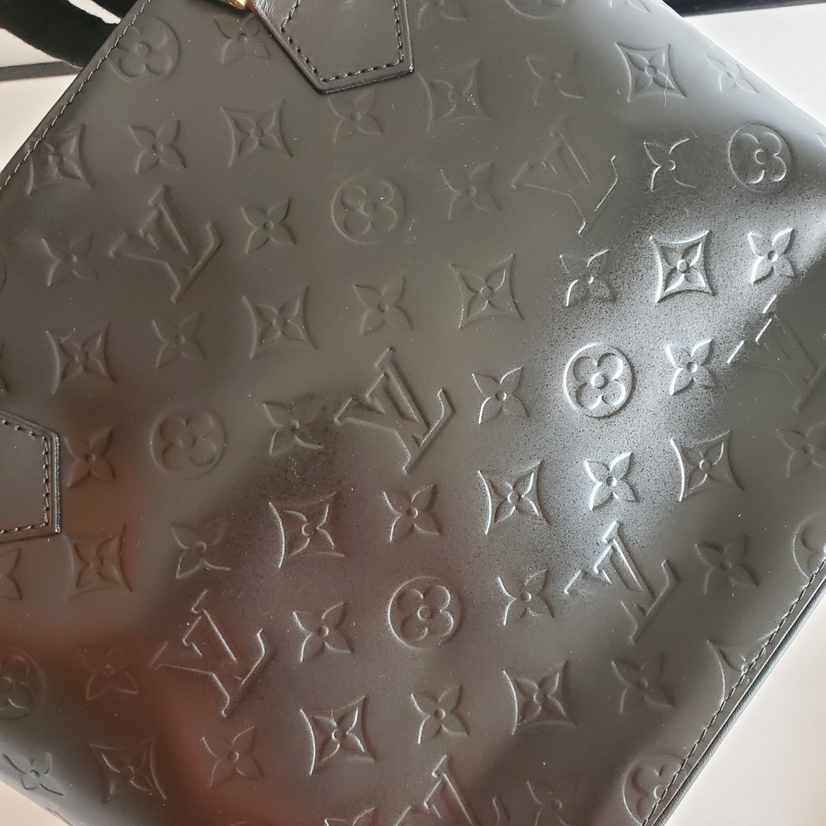 B43 美品 Louis Vuitton ルイヴィトン ヴェルニ トートバッグ ヒューストン ブラック 1円スタート 保存袋付き！_画像7