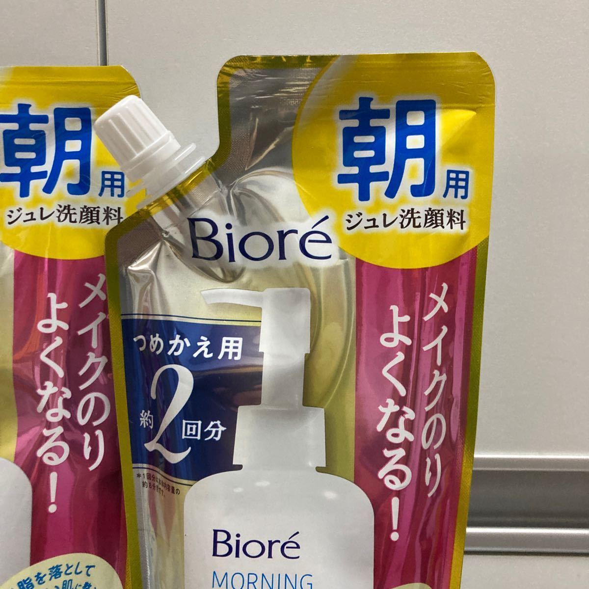 花王 ビオレ　ジュレ洗顔料　ビオレモーニングジュレ　詰替え用160ml　2個セット　クレンジング　洗顔料　クーポン利用　送料無料　即決_画像2