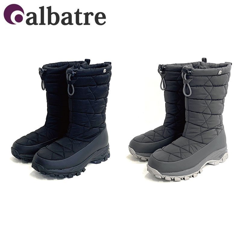 1304308-ALBATRE/レディース ウィンターブーツ 全面ボア貼り 防寒ブーツ 撥水加工 スノーブーツ/23