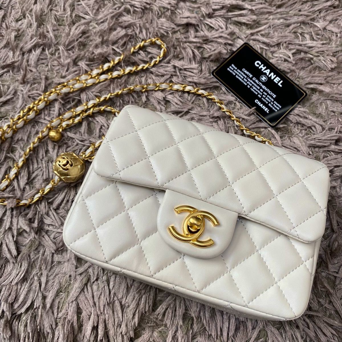 極美品　CHANEL シャネル マトラッセ ココマーク ゴールドチェーン　ショルダーバッグ ラムスキン １円スタート_画像1