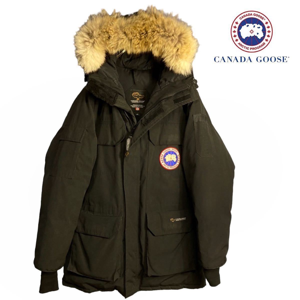 美品　CANADA GOOSE カナダ グース 4565JR ダウンジャケット　EXPEDITION エクペディション　ブラック系　黒　1円スタート　XLサイズ_画像1