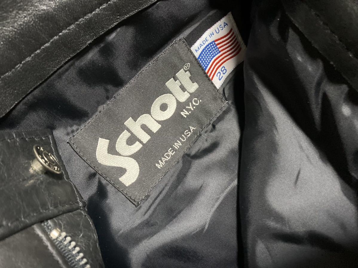 ☆美品! schott レザーパンツ 28 Made In USA #600 ショット ☆美品! schott レザーパンツ 28 Made In USA #600 ショット