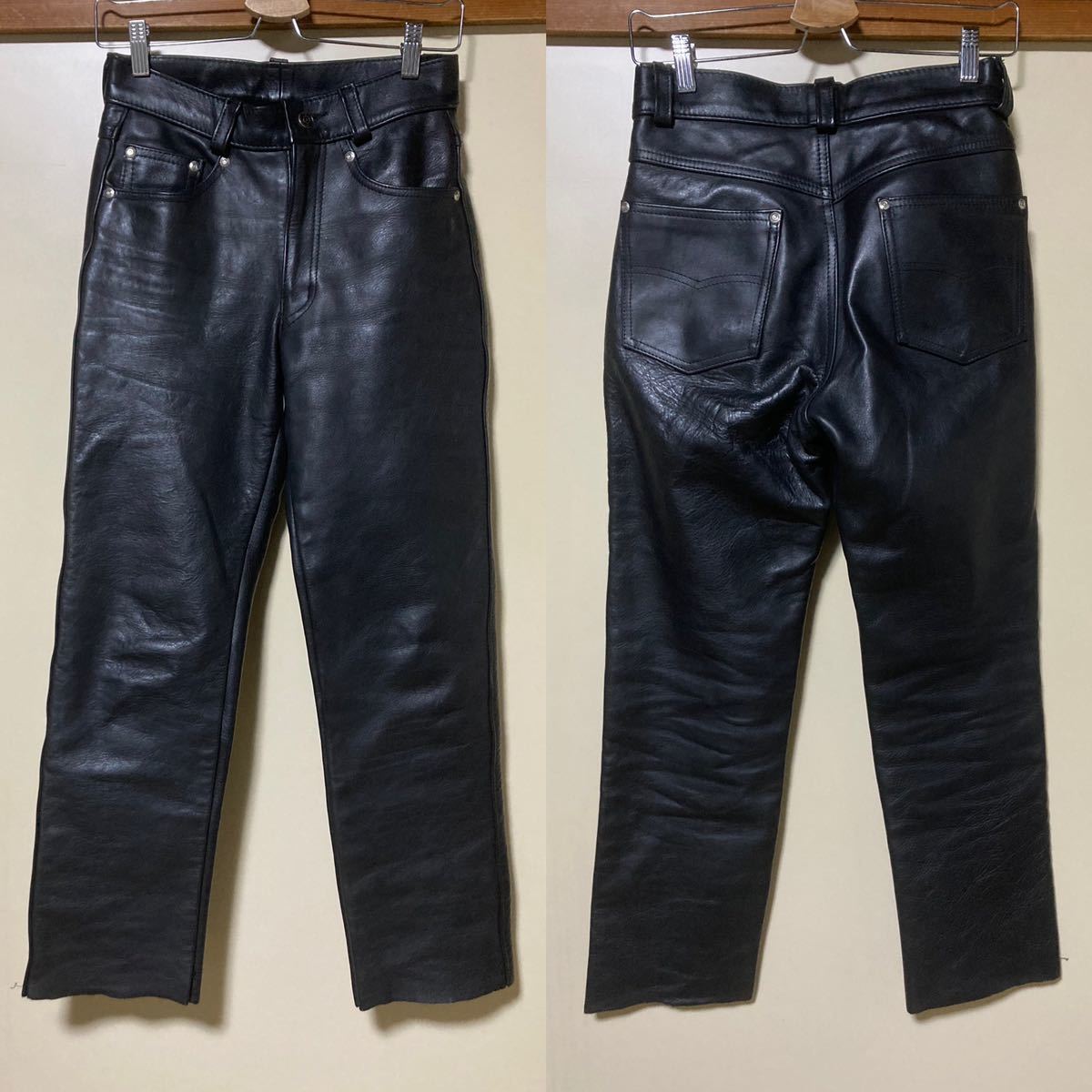 ☆美品! schott レザーパンツ 28 Made In USA #600 ショット ☆美品! schott レザーパンツ 28 Made In USA #600 ショット