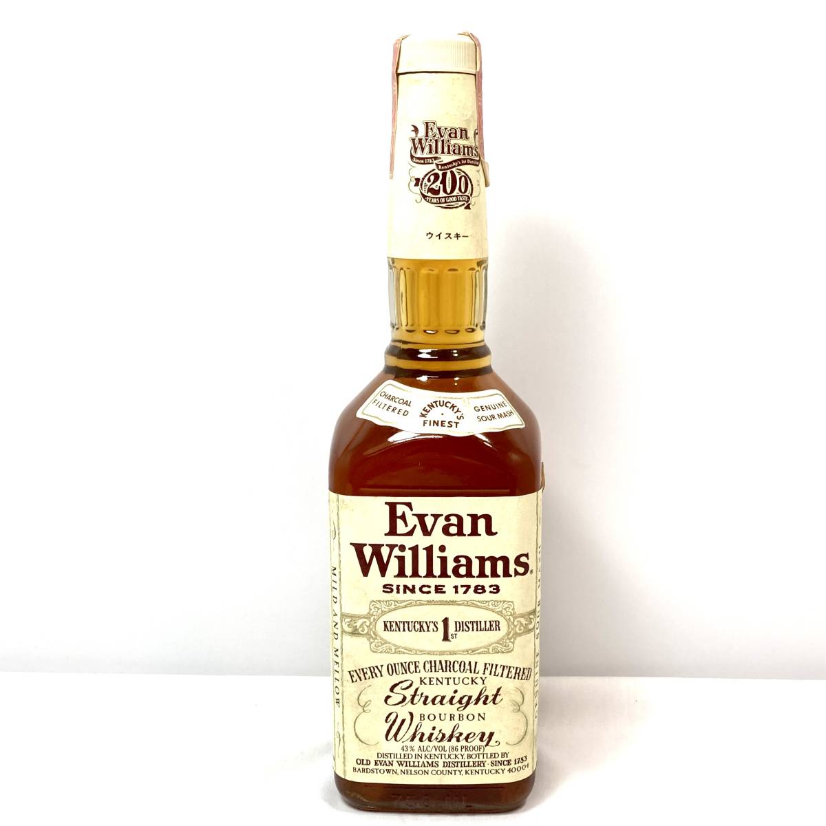 ▼【未開栓 紙封】Evan Williams 200周年 バーボン 750ml 43% 古酒 ウイスキー エヴァン ウィリアムズ BOURBON お酒_画像1