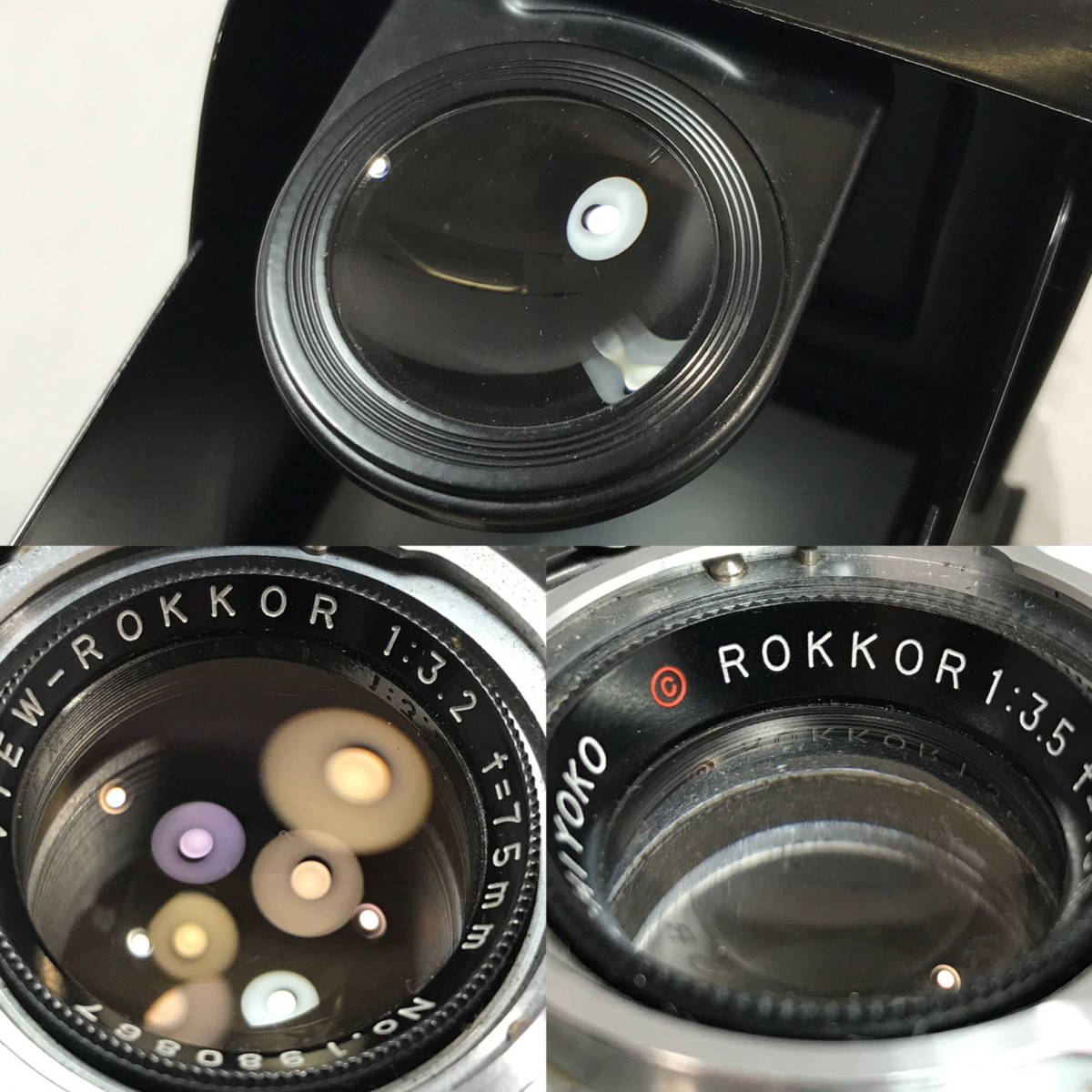 ▼MINOLTA AUTOCORD CHIYOKO 二眼レフ ROKKO 1:3.2/1:3.5 f=75mm カメラ ミノルタ オートコード 写真 撮影 ジャンク_画像8