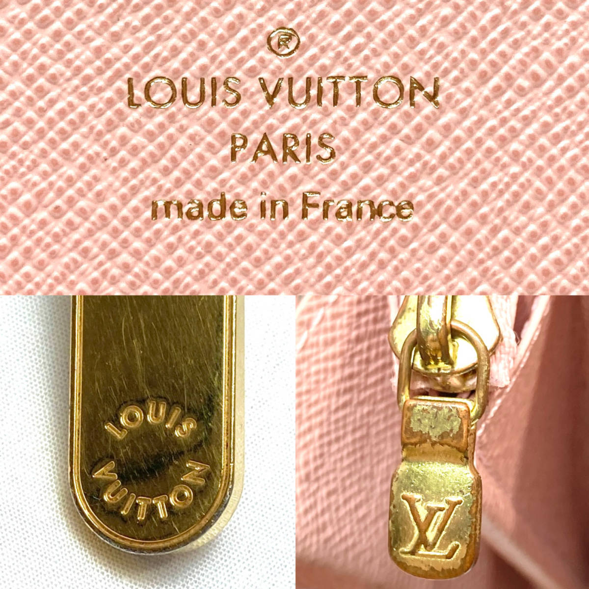 ▼LOUIS VUITTON N63503 ダミエ アズール ジッピーウォレット キャンバス 長財布 ラウンドファスナー アイボリー系 布袋/箱付 RFID反応OK_画像7