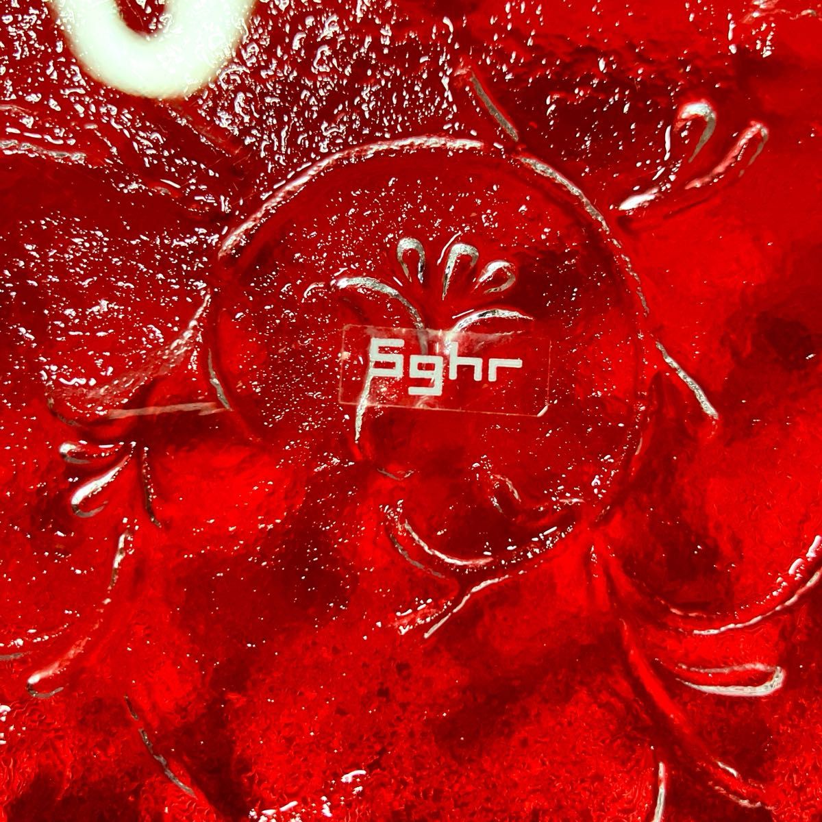 sghr スガハラ ガラス プレート 皿 花柄 1枚未使用シール付き sghr スガハラ ガラス プレート 皿 花柄 1枚未使用シール付き