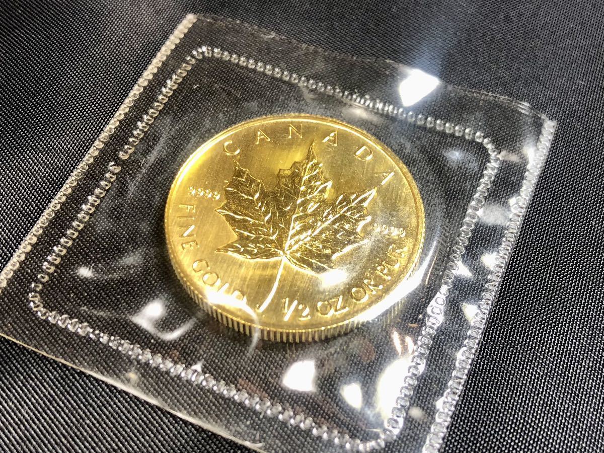 * Elizabeth ELIZABETH 20DOLLARS 1995 Canada Maple leaf gold coin 24K 1|2 ounce 15.5g 20 dollar new goods unused goods *