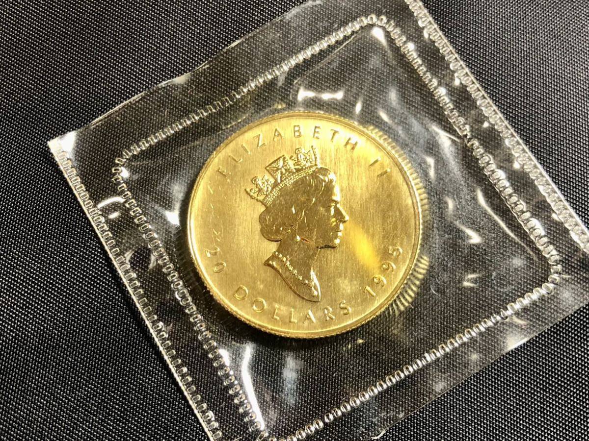 * Elizabeth ELIZABETH 20DOLLARS 1995 Canada Maple leaf gold coin 24K 1|2 ounce 15.5g 20 dollar new goods unused goods *