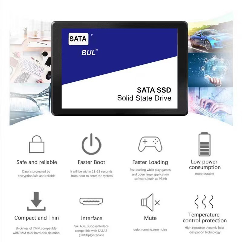 SSD 2TB 2.5 インチ SATA3.0 6Gb/s 内蔵 カード 高速 ハイスピード PC パソコン ゲーミング ノート デスクトップ 増設 新品 7mm_画像8