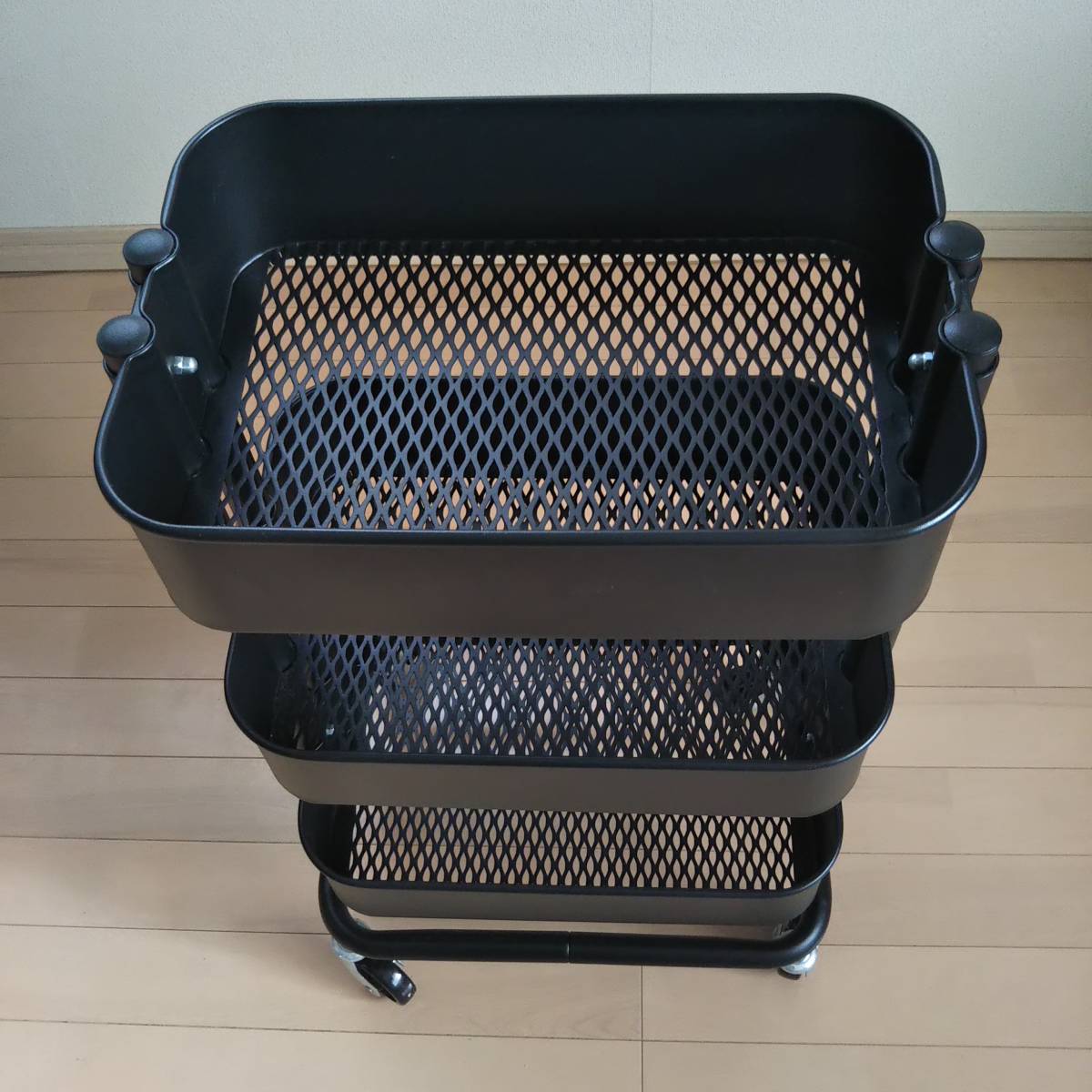 *[IKEA] Ikea RASHULT with casters 3 step storage Wagon black approximately width 33× length 24× height 65cm*