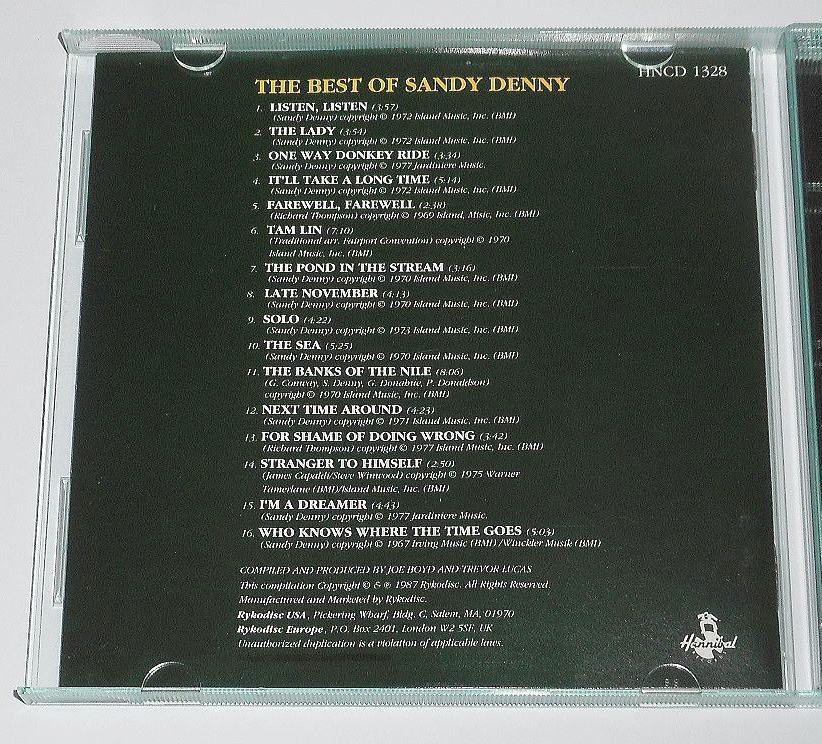 1987年USA盤『The Best Of Sandy Denny ベスト・オブ・サンディ・デニー』英国Folk/Tradシーン最高峰★英国の古き良き伝統を伝えるシンガー_画像4
