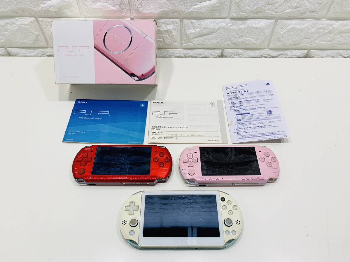 k133★1円～★当時物 ゲーム 本体 SONY ソニー PSP 3000 PlayStation Vitaプレイステーション ヴィータ PCH 2000 まとめてセット ジャンク_画像1