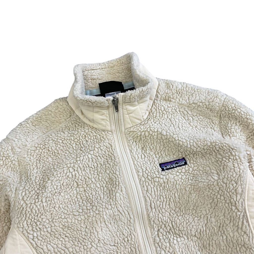 Patagonia SYNCHILLA レトロX ジャケット WOMEN’S L ホワイト フリース ボア フルジップ アウトドア シンチラ パタゴニア 2007年製 23071_画像2