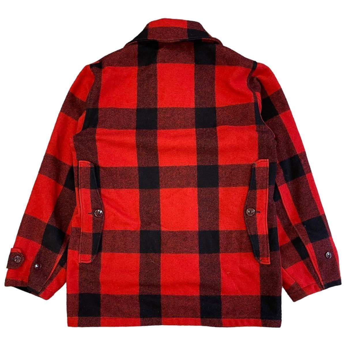 50s Woolrich マッキーノ ジャケット 38 チンスト付き バッファローチェック柄 ウール コート ハンティング ウールリッチ ヴィンテージ_画像6