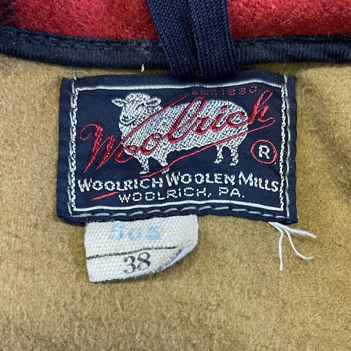 50s Woolrich マッキーノ ジャケット 38 チンスト付き バッファローチェック柄 ウール コート ハンティング ウールリッチ ヴィンテージ_画像5