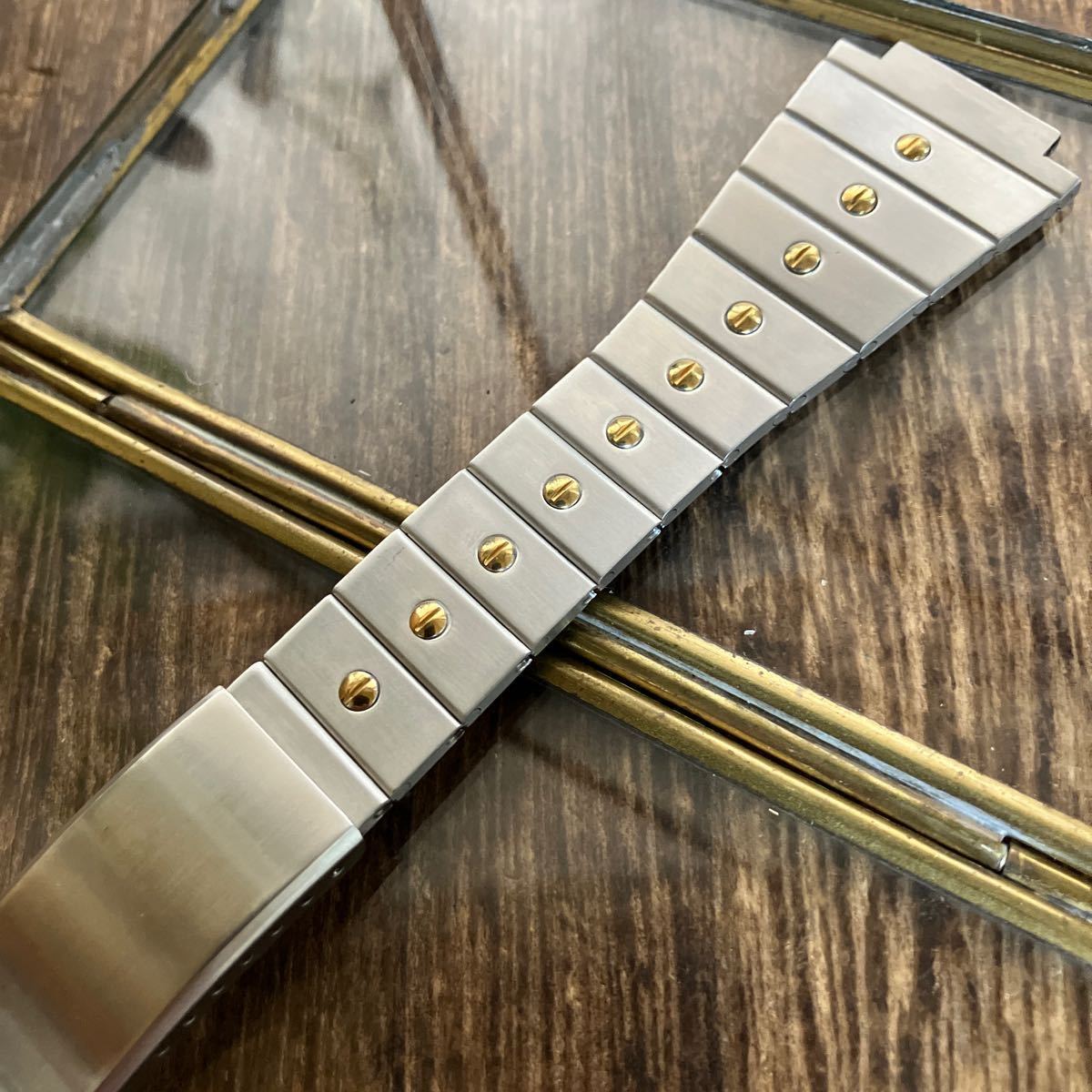18mm/27mm серебряный цвет золотой цвет винт часы частота часы ремень металл б/у товар 