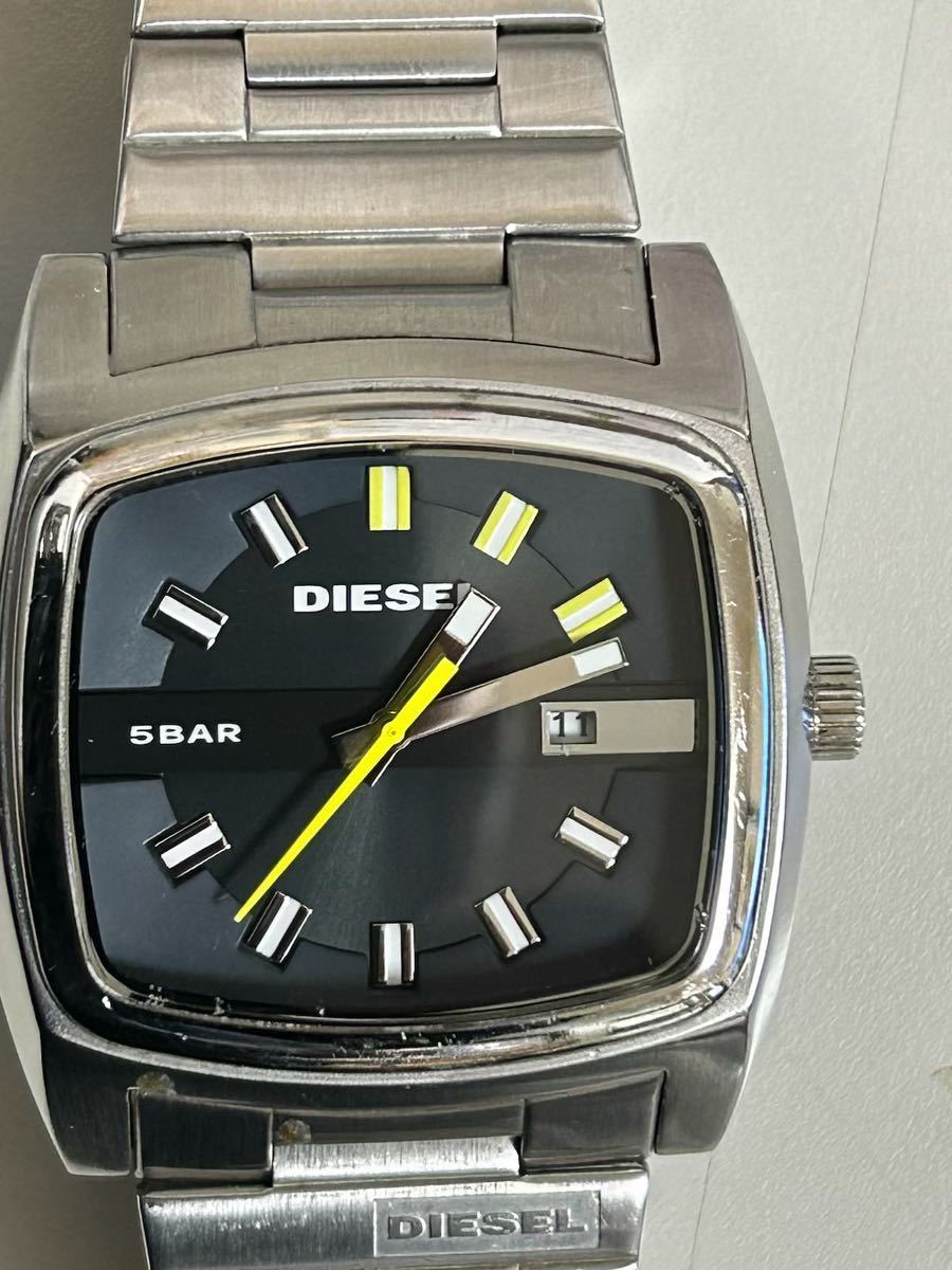 DIESEL diesel men's wristwatch analogue DZ1556 metal band quarts 5 atmospheric pressure waterproof stainless steel calendar function 