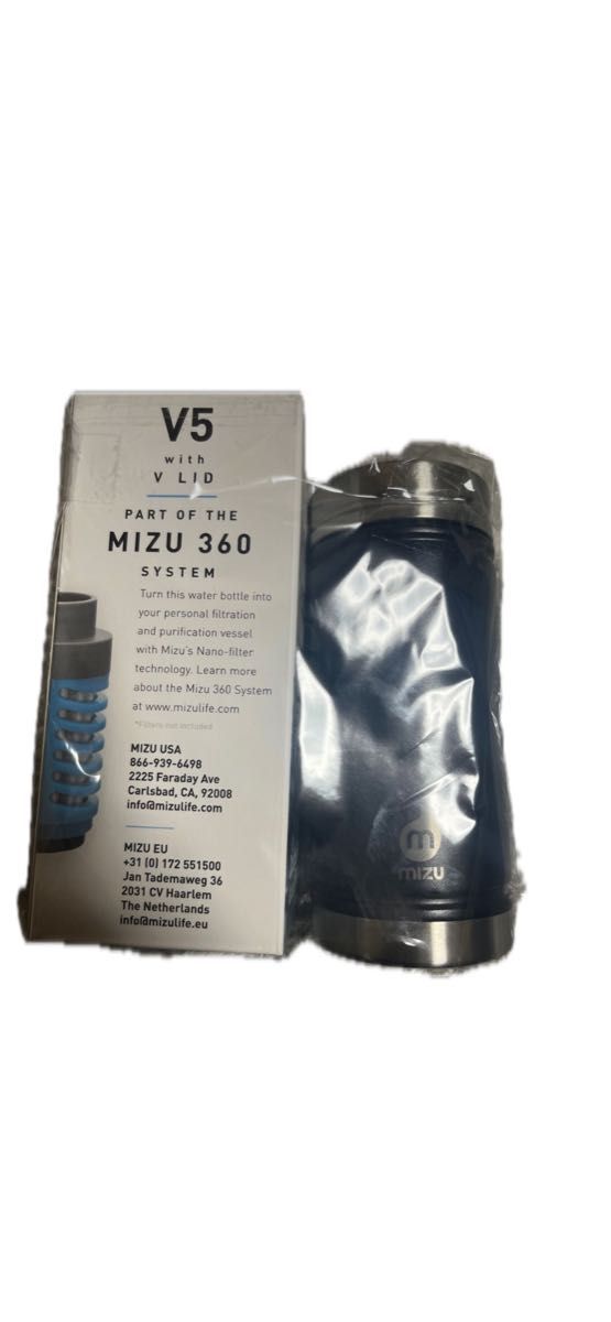 定価5280円　mizu ステンレスボトル　黒　V5 ステンレスボトル ステンレス製 マグボトル 携帯用 ステンレス鋼 密閉容器