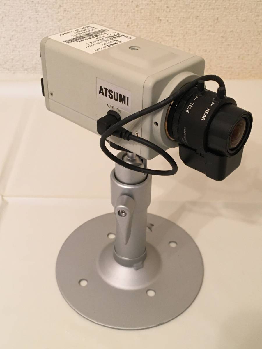 【動作確認済み/中古品】ATSUMI SV700（TOKINAフィクサー WH-31 付き） TVモニター 高感度カラーカメラ 防犯カメラの画像1