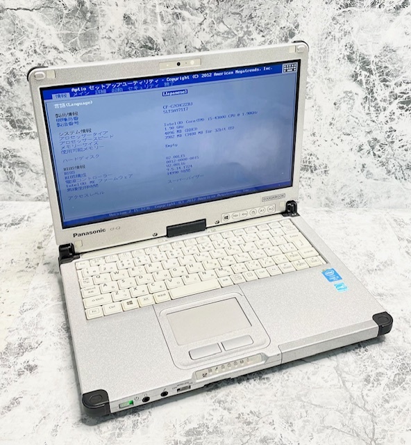 T3027 Panasonic TOUGHBOOK CF-C2 Core i5-4300U 1.90GHz メモリー4GB ノートPC 現状品_画像1