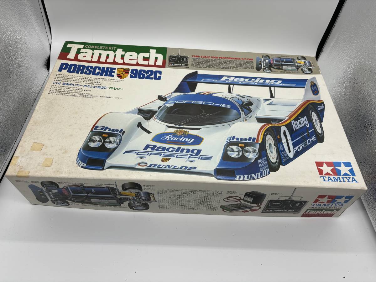 当時物　タミヤ 電動 RC カー ポルシェ 962C タムテック プラモデル ラジコン tamiya tamtech porsche _画像1