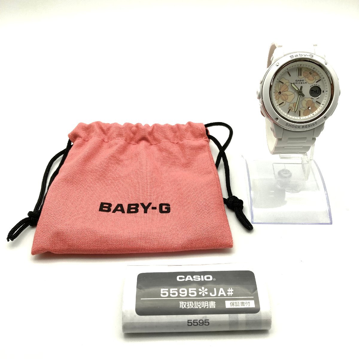 1093♭CASIO カシオ 腕時計 ベビージー BABY-G Floral Dial Series BGA-150FL-7AJF クォーツ デイデイト 10気圧防水 レディース 【1124】_画像6