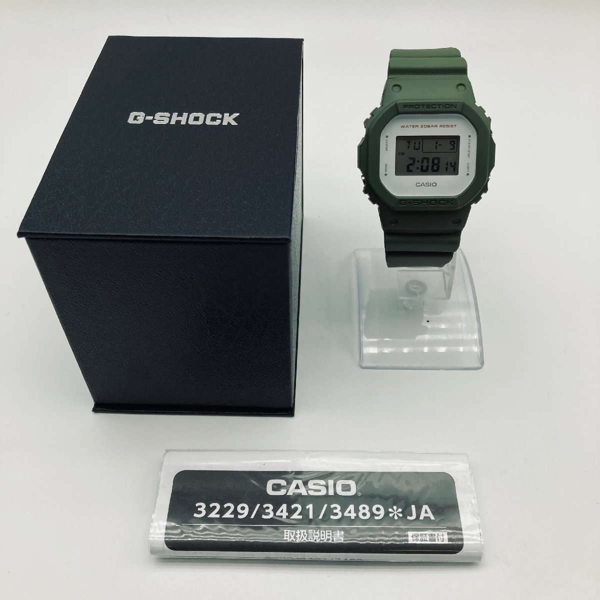 1166♭CASIO カシオ 腕時計 ジーショック 20気圧防水 耐衝撃構造 DW-5600M-3JF メンズ グリーン【1124】_画像6