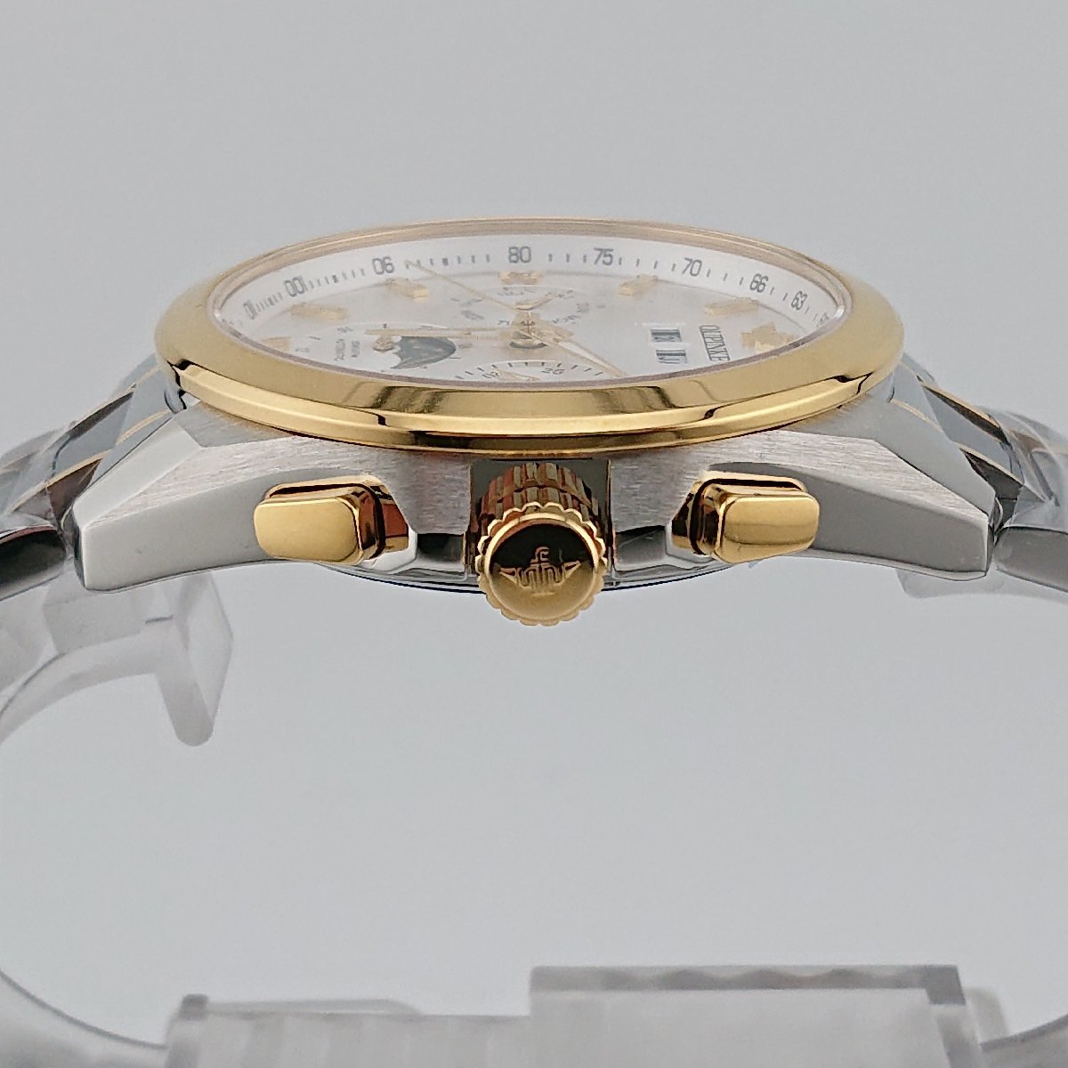 1464# OUPINKE 腕時計 GX-JP-G3201-JB 手巻き付き自動巻き デイデイト 5気圧防水 夜光インデックス メンズ 【0104】_画像5