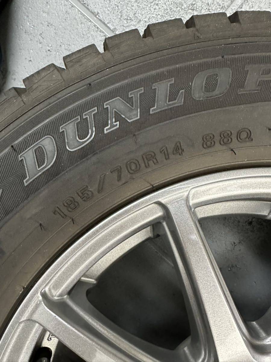 ダンロップ スタッドレスタイヤ アルミホイール セット　185/70R14 日産ノートなど_画像4