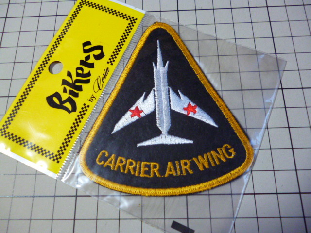 CARRIER AIR WING ワッペン 未使用 当時物 です(刺繍/82×92mm) 空母航空団 ミリタリー_画像1