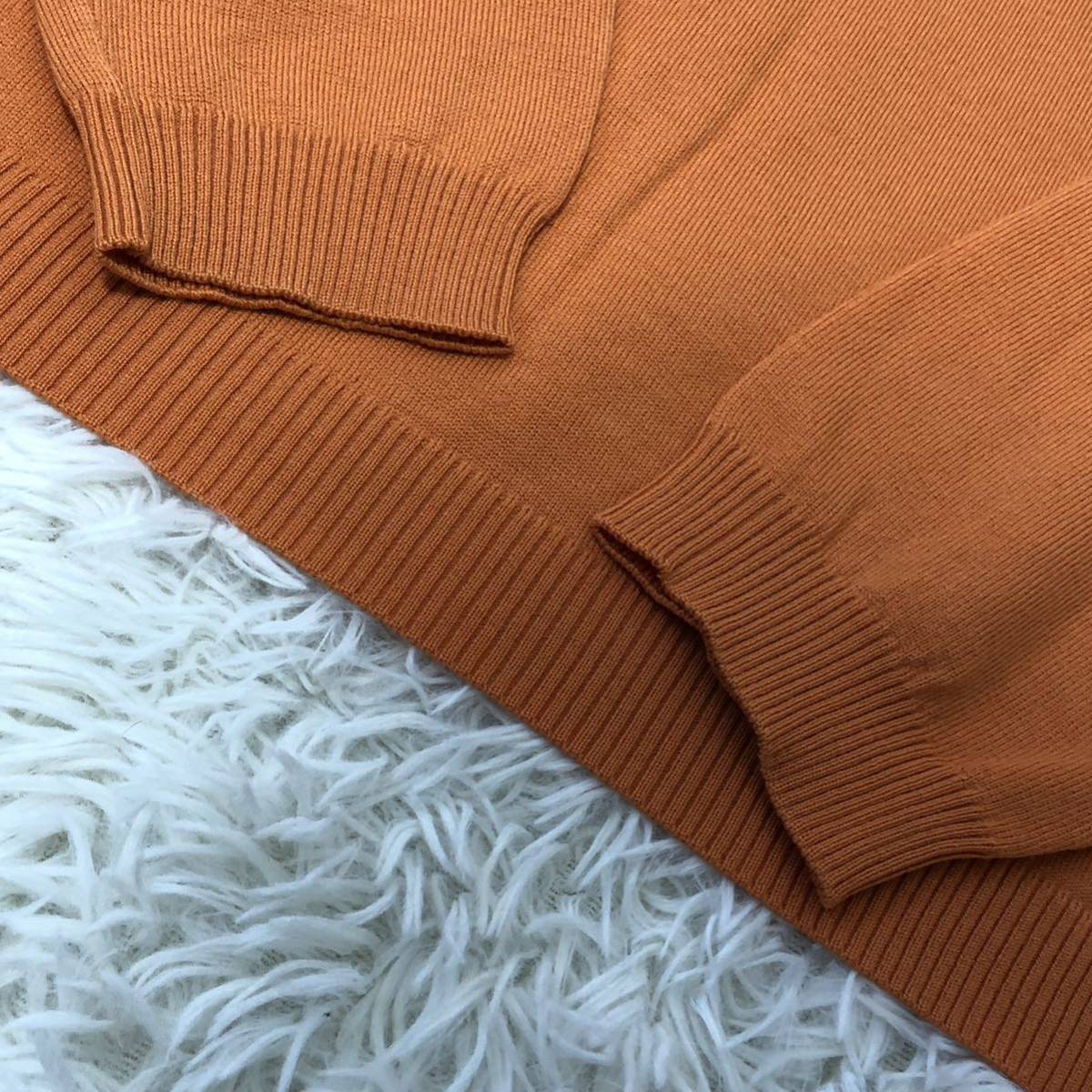 【希少カラー】XXLサイズ HUGO BOSS セーター ニット オレンジ イタリア製 大きいサイズ メンズ ウール 3Lサイズ_画像10
