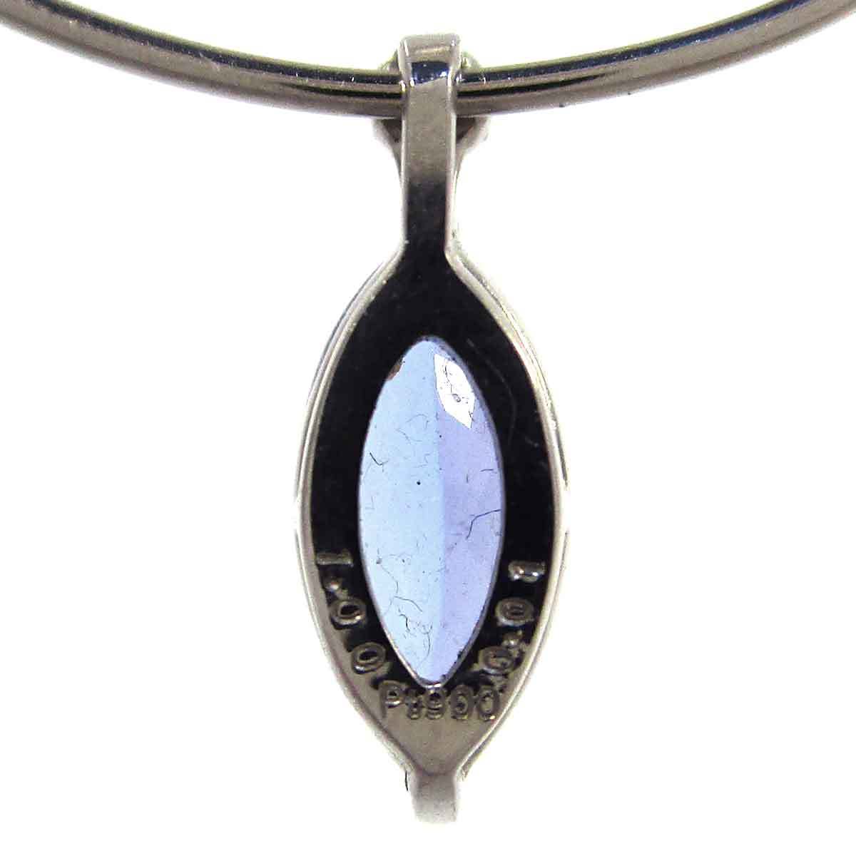  No-brand lady's pendant tanzanite diamond Pt900 used grade : recycle * washing only sun ya pawnshop 