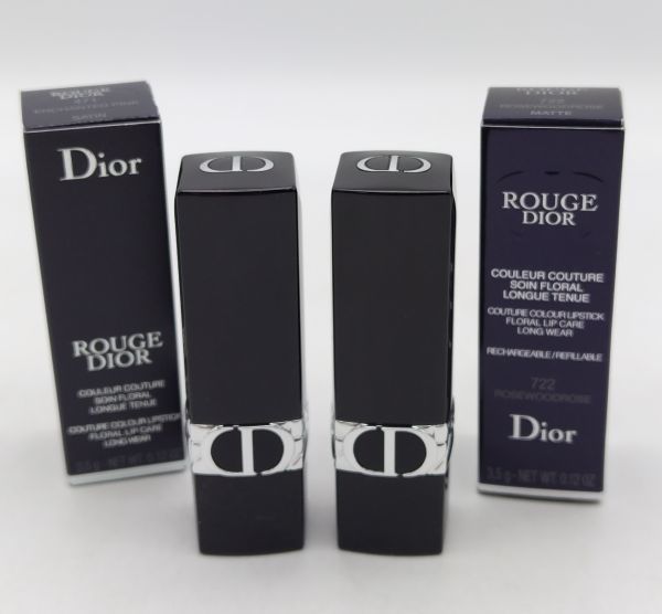 A①★新品 DIOR ルージュ ディオール 2本 471 ピンク サテン 722 ローズウッド★_画像1