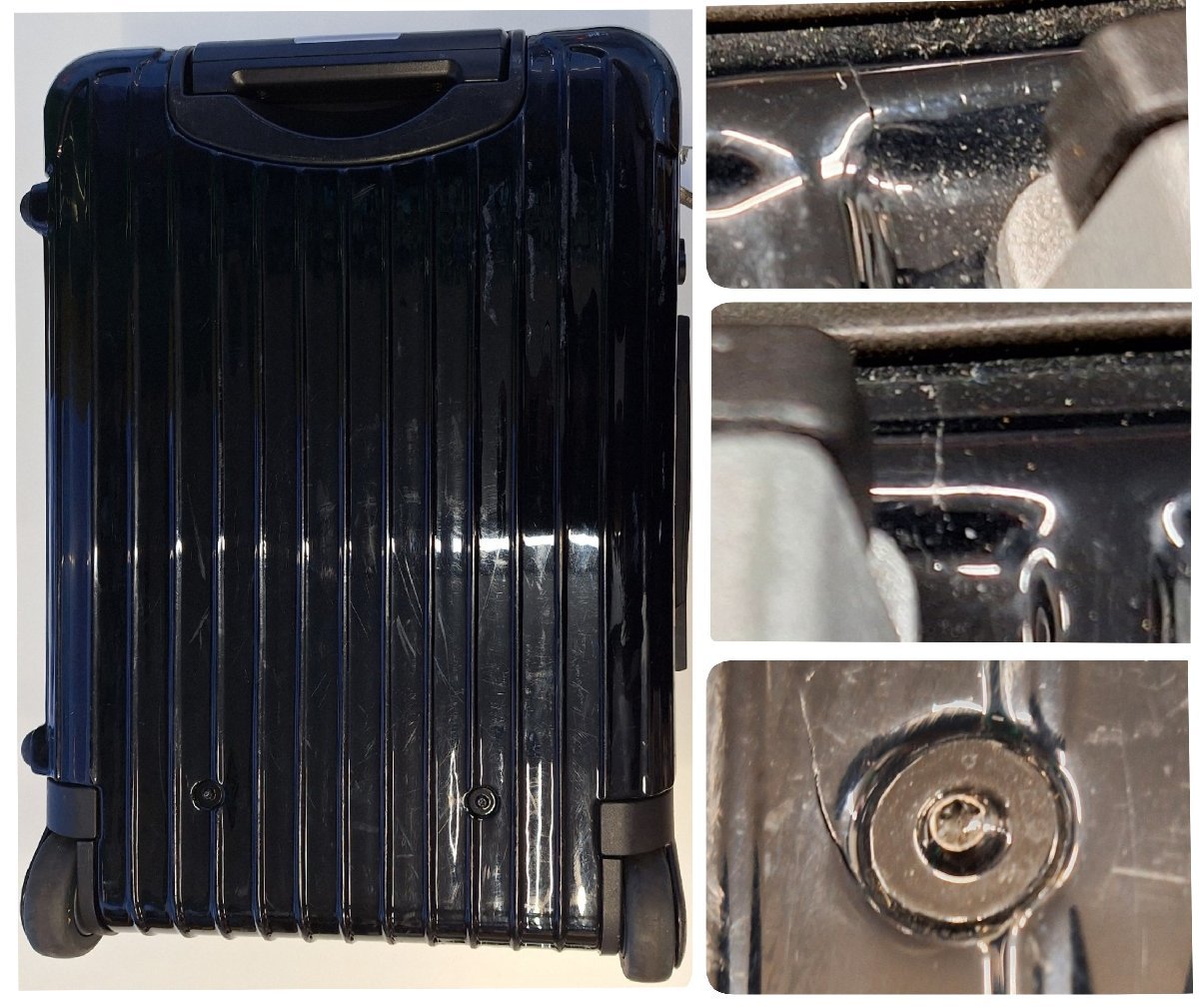【中古】RIMOWA リモワ SALSA DELUX サルサデラックス 廃盤2輪 機内持ち込みサイズ スーツケース ブラック 黒 T55の画像3