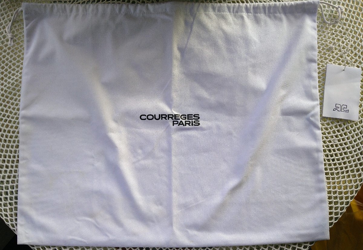 courreges paris Courreges leather shoulder bag lady's accessory equipped T59