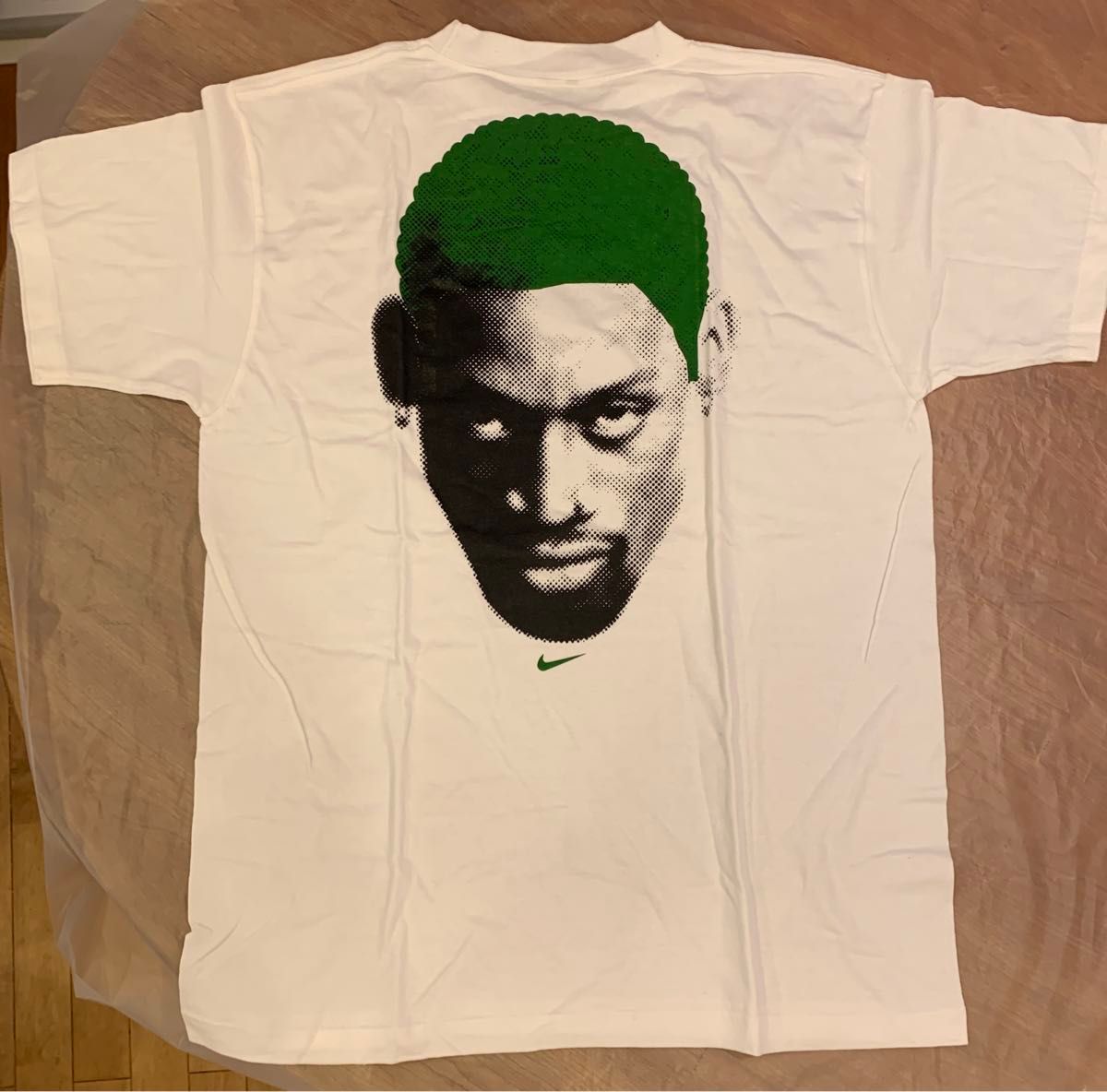 デニス ロッドマン ナイキ Tシャツ USA製 白/緑 US Lサイズ 【デッドストック】 Nike