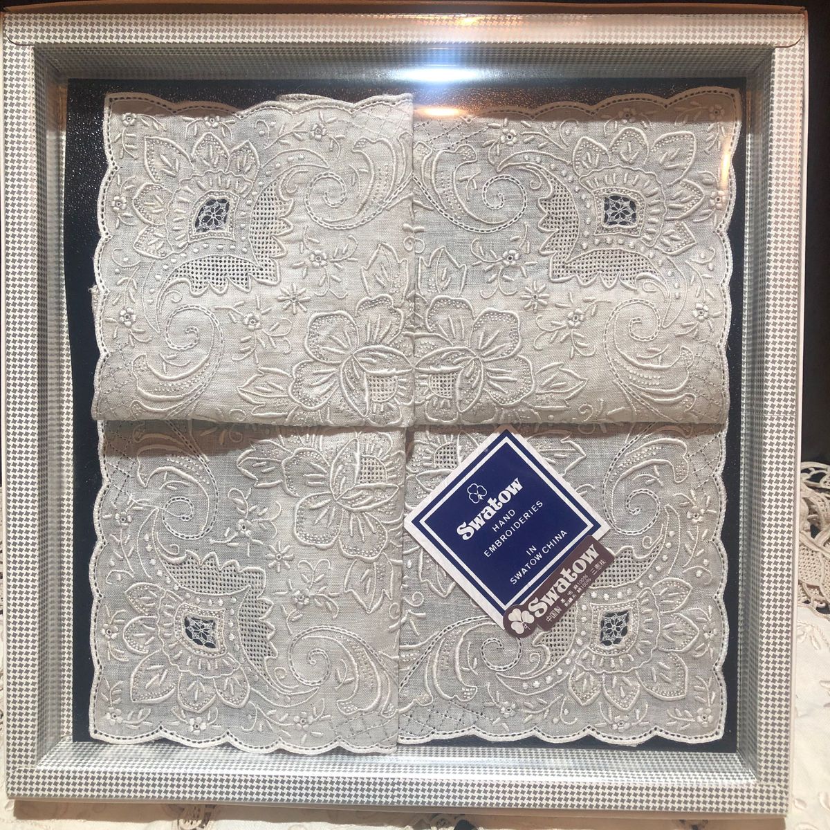 新品箱入☆SWATOWスワトウ高級刺繍ハンカチ