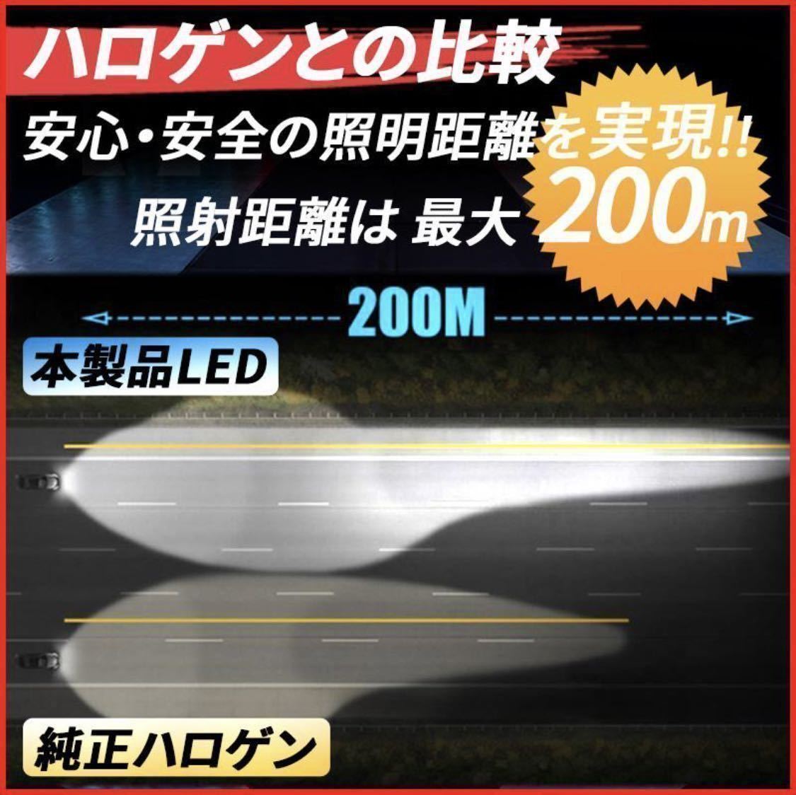 最新型 H4 LED バルブ ヘッドライト フォグランプ Hi/Lo 8000LM 6500K バイク ホンダ スズキ カワサキ ヤマハ 車検対応 汎用 爆光 ポン付け_画像5