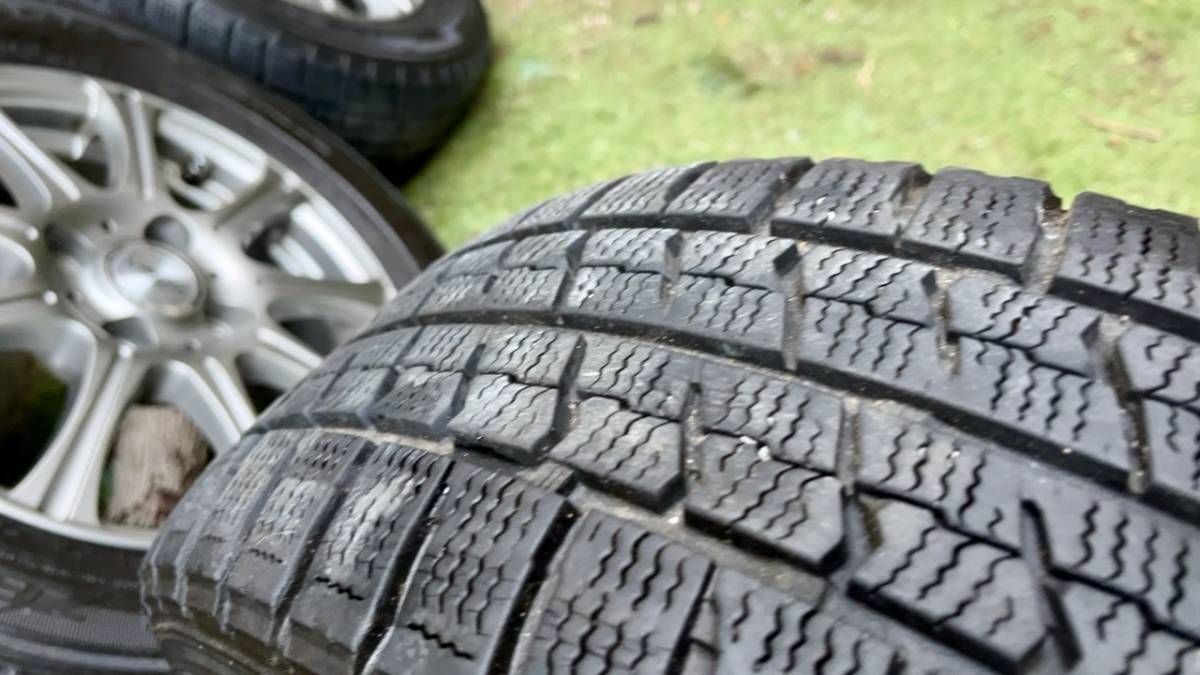 weds アルミホイール 5.5J 14インチ+42 PCD100-4穴 185/65R14 グッドイヤー 14年製 スタッドレス_画像9