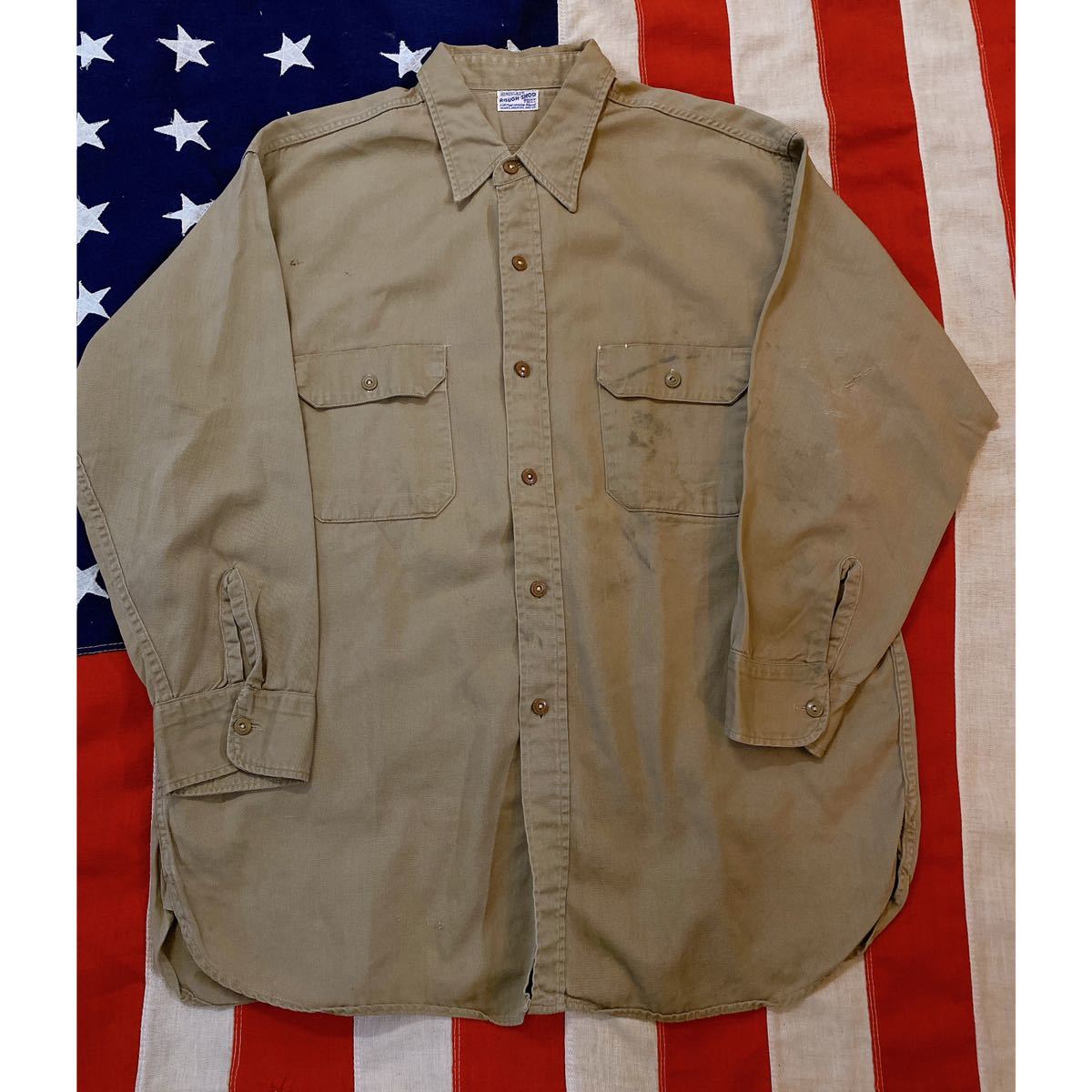 超希!VTG 1960’s HERACLES ARMY TWILL WORK SHIRTS MADE IN USA PAYDAY BIG MACビンテージ60年代ヘラクレスアーミーツイルワークシャツ_画像1