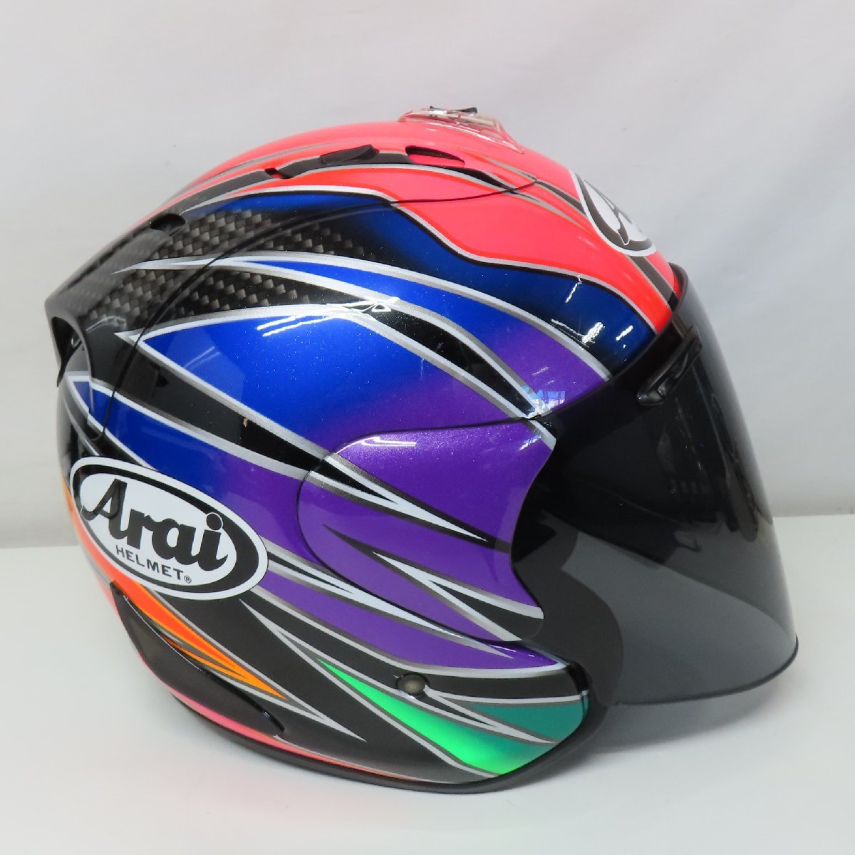 【レア】【希少】【中古美品】Arai アライ SZ-RAM4 SAKATA サカタ ジェットヘルメット Lサイズ 坂田和人レプリカ 人気 バイク レーサー_画像5