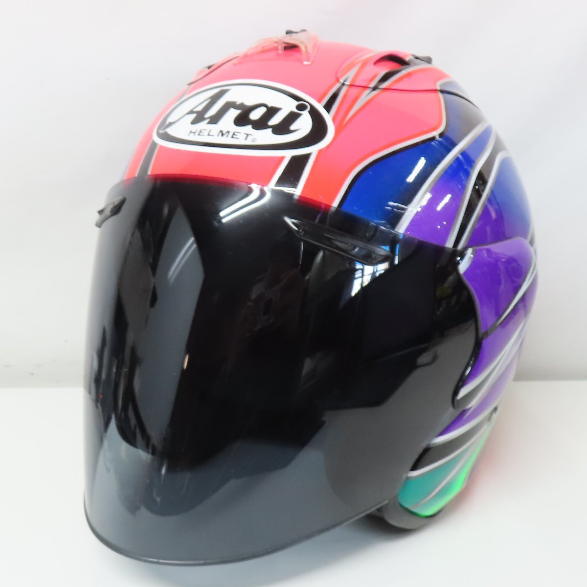 【レア】【希少】【中古美品】Arai アライ SZ-RAM4 SAKATA サカタ ジェットヘルメット Lサイズ 坂田和人レプリカ 人気 バイク レーサー_画像2